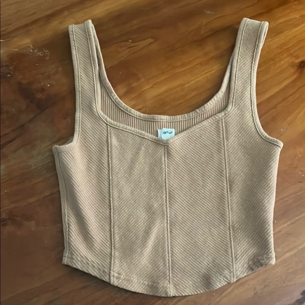 Aerie Ribbed Crop Tank